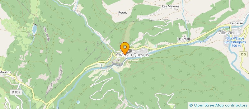 localisation de l'entreprise ASSOCIATION DES PROPRIETAIRES DU FONCIER BATI DU VILLAGE DE CHATEAU QUEYRAS  CHATEAU-VILLE-VIEILLE