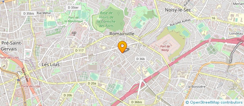 localisation de l'entreprise ASSOCIATION DES PROVINCES ITALIENNES à ROMAINVILLE