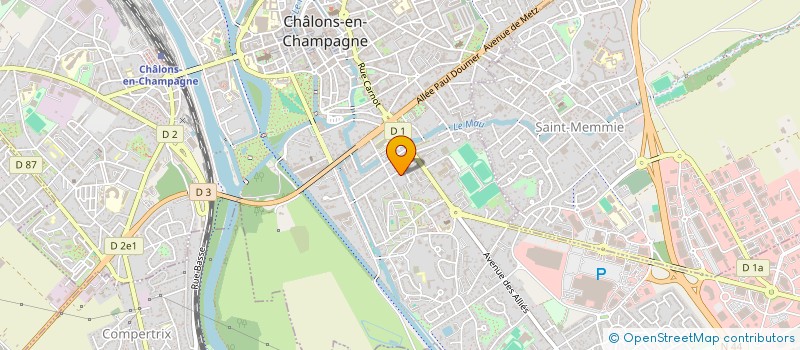 localisation de l'entreprise ASSOCIATION DES PSYCHOMOTRICIENS CHAMPENOIS (A.P.C.)  CHALONS-EN-CHAMPAGNE