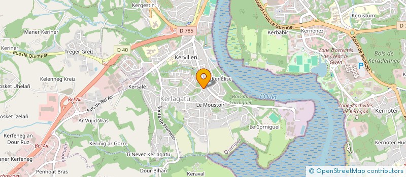 localisation de l'entreprise ASSOCIATION DES QUARTIERS DU CORNIGUEL  QUIMPER