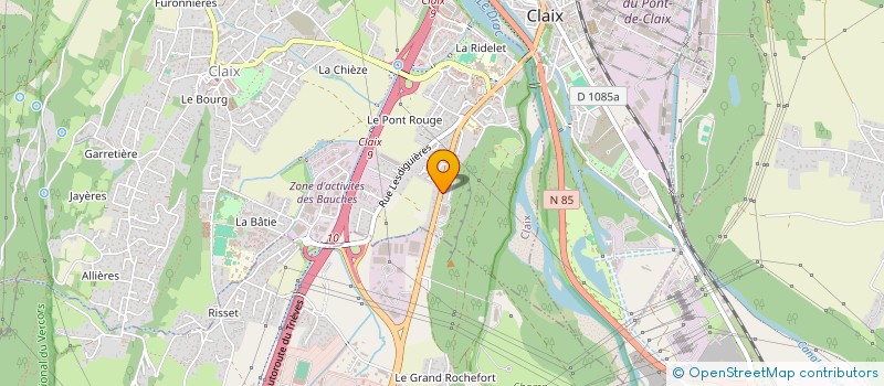 localisation de l'entreprise ASSOCIATION DES QUARTIERS DU PONT ROUGE  CLAIX