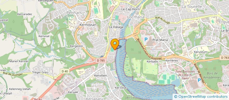 localisation de l'entreprise ASSOCIATION DES RANDONNEURS CHARITABLES à QUIMPER