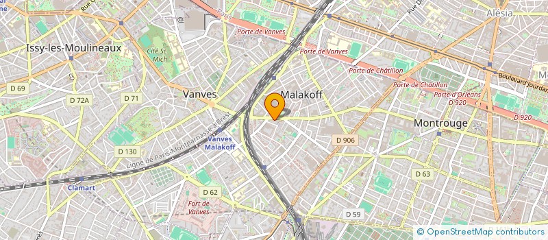 localisation de l'entreprise ASSOCIATION DES REDACTEURS CULTURELS  MALAKOFF