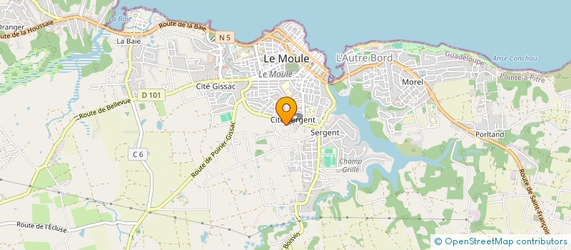 localisation de l'entreprise ASSOCIATION DES RESIDENTS DE CHAMP GRILLE 3 à LE MOULE