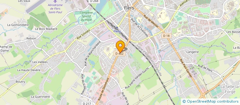 localisation de l'entreprise ASSOCIATION DES RESIDENTS DE L'EHPAD MAUBERT à FLERS