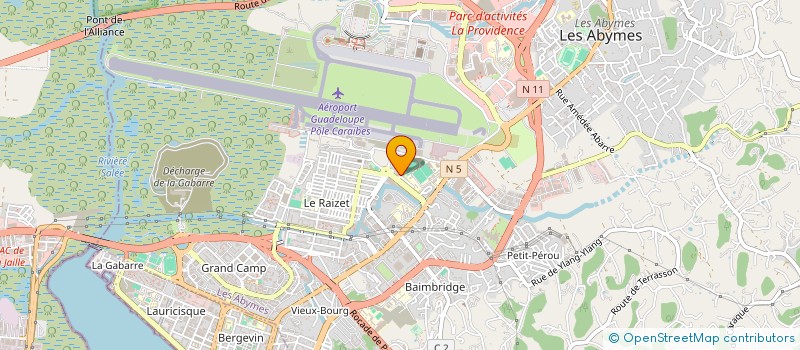 localisation de l'entreprise ASSOCIATION DES RESIDENTS DE LA CITE DE L'AVIATION CIVILE DU RAIZET à LES ABYMES