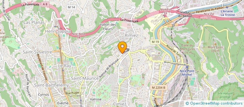 localisation de l'entreprise ASSOCIATION DES RESPONSABLES DES STRUCTURES D'ENSEIGNEMENT ARTISTIQUE DE LA REGION PROVENCE ALPES COTE D'AZUR (ARSEA PAC à NICE