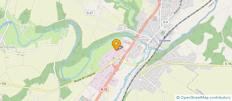 localisation de l'entreprise ASSOCIATION DES RESSOURCES HUMAINES POUR L'ACCUEIL FAMILIAL DANS LA VIENNE  VIVONNE