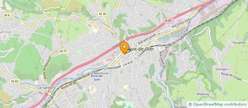 localisation de l'entreprise ASSOCIATION DES RETRAITES CGT DES CANTONS DE RIVE DE GIER DE LA GRAND CROIX  RIVE-DE-GIER