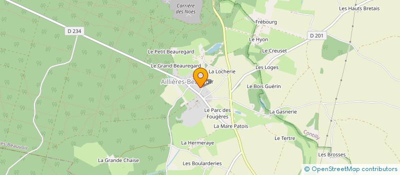 localisation de l'entreprise ASSOCIATION DES RETRAITES D'AILLIERES-BEAUVOIR  AILLIERES-BEAUVOIR