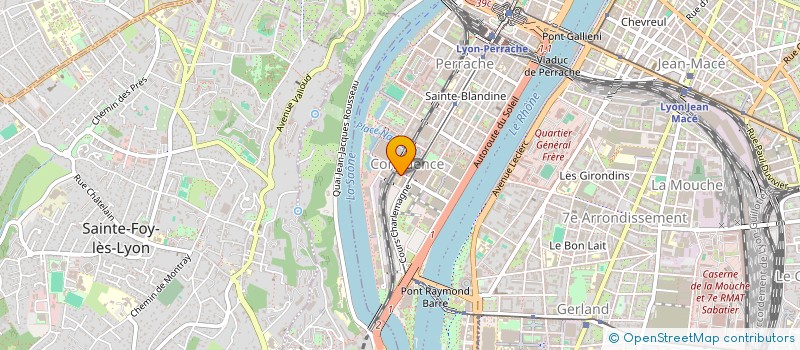 localisation de l'entreprise ASSOCIATION DES RETRAITES DE L'ARTISANAT ET DU COMMERCE DE PROXIMITE DU RHONE (FENARAC 69) à LYON