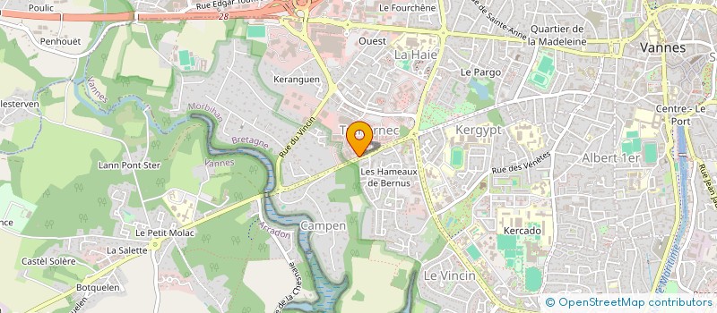 localisation de l'entreprise ASSOCIATION DES RETRAITES DE L'ARTISANAT ET DU COMMERCE DU MORBIHAN à VANNES