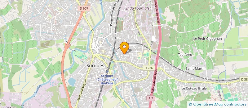 localisation de l'entreprise ASSOCIATION DES RETRAITES DE LA POUDRERIE NATIONALE DE SORGUES  SORGUES