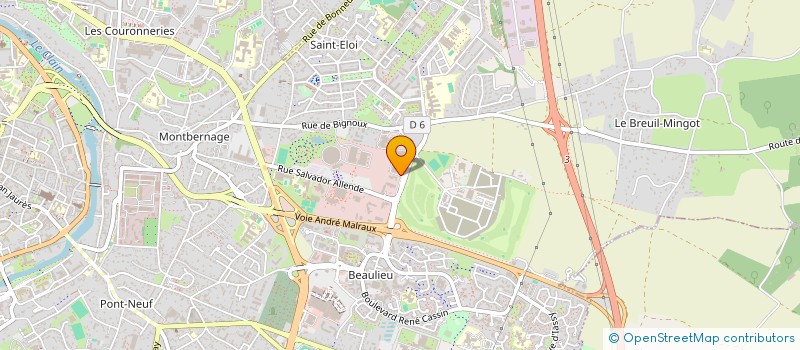 localisation de l'entreprise ASSOCIATION DES RETRAITES DE LA SOCIETE DES TRANSPORTS URBAINSDU DISTRICT DE POITIERS à POITIERS