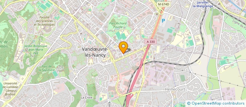 localisation de l'entreprise ASSOCIATION DES RETRAITES VANDOPERIENS  VANDUVRE-LES-NANCY