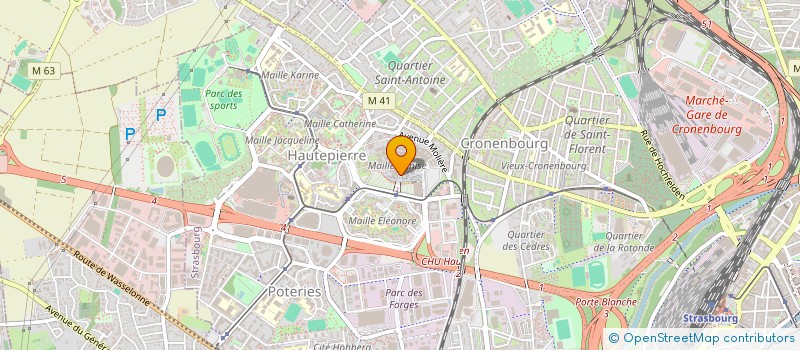 localisation de l'entreprise ASSOCIATION DES RHUMATOLOGUES D'ALSACE à STRASBOURG