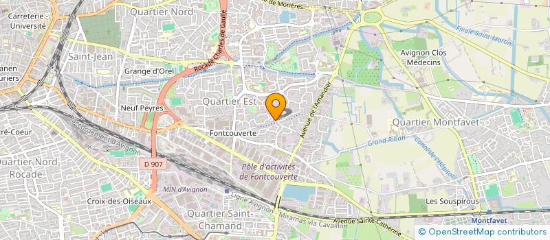 localisation de l'entreprise ASSOCIATION DES RIVERAINS DE L ECOLE DE L AMANDIER  AVIGNON