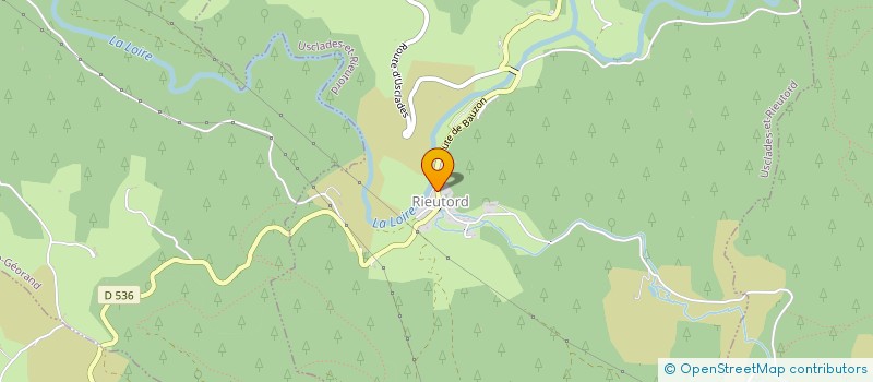 localisation de l'entreprise ASSOCIATION DES RIVERAINS DE LA LOIRE ET DE SES AFFLUENTS  USCLADES-ET-RIEUTORD