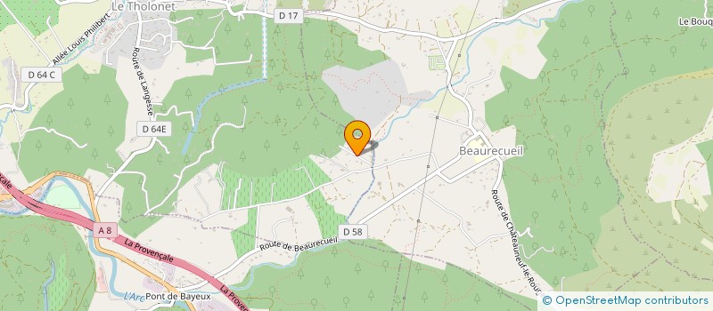 localisation de l'entreprise ASSOCIATION DES RIVERAINS MONTEE DES AMANDIERS  LE THOLONET