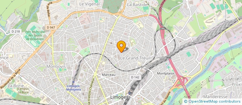 localisation de l'entreprise ASSOCIATION DES SANS PAPIERS DE LA HAUTE VIENNE... à LIMOGES
