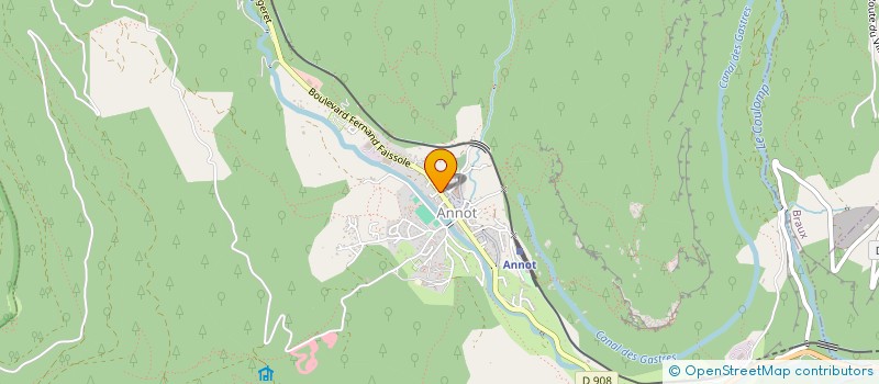 localisation de l'entreprise ASSOCIATION DES SAPEURS POMPIERS D'ANNOT à ANNOT