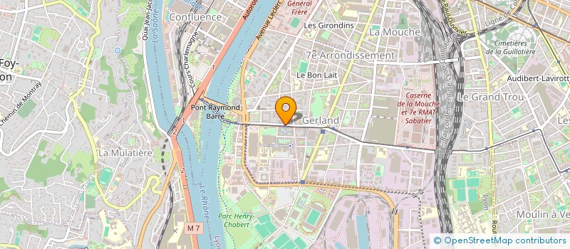 localisation de l'entreprise ASSOCIATION DES SAPEURS POMPIERS DE GERLAND (ASPG)  LYON