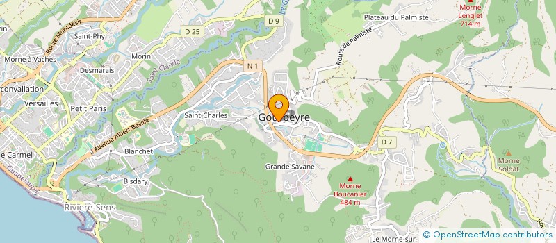 localisation de l'entreprise ASSOCIATION DES SAPEURS-POMPIERS DE GOURBEYRE  GOURBEYRE