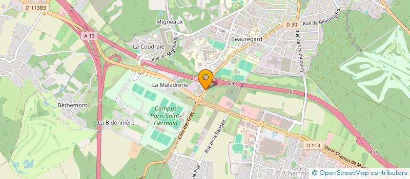 localisation de l'entreprise ASSOCIATION DES SAPEURS POMPIERS DE POISSY  POISSY