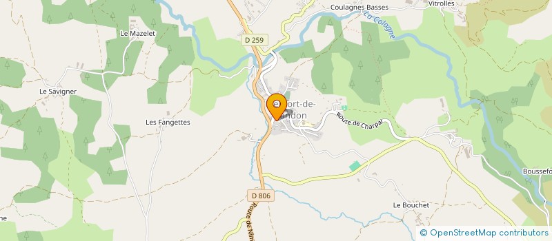 localisation de l'entreprise ASSOCIATION DES SAPEURS-POMPIERS DE RIEUTORT-DE-RANDON à MONTS-DE-RANDON