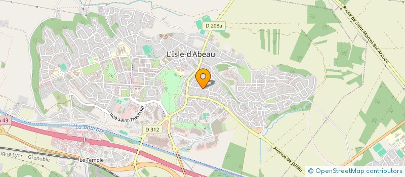 localisation de l'entreprise ASSOCIATION DES SAUVETEURS SECOURISTES DES PORTES DE L'ISERE (SSP 138)  L'ISLE-D'ABEAU