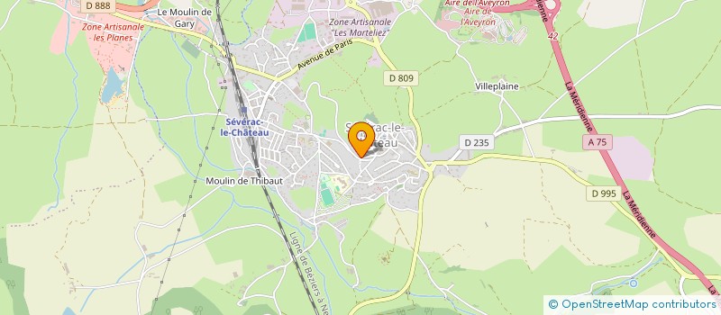 localisation de l'entreprise ASSOCIATION DES SAUVETEURS SECOURISTES SEVERAGAIS à SEVERAC D'AVEYRON