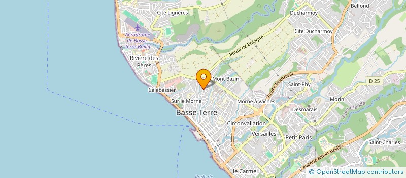 localisation de l'entreprise ASSOCIATION DES SCOUTS ET GUIDES DE L'EGLISE  DU CHRISTIANISME CELESTE DE GUADELOUPE  BASSE-TERRE