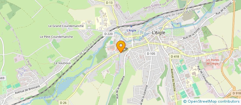 localisation de l'entreprise ASSOCIATION DES SECOURISTES DE LA PROTECTION CIVILE DE LA REGION DE L'AIGLE à L'AIGLE