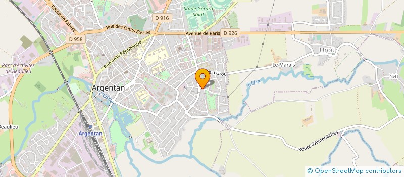 localisation de l'entreprise ASSOCIATION DES SECOURISTES ET DE LA PROTECTION CIVILE D'ARGENTAN  ARGENTAN