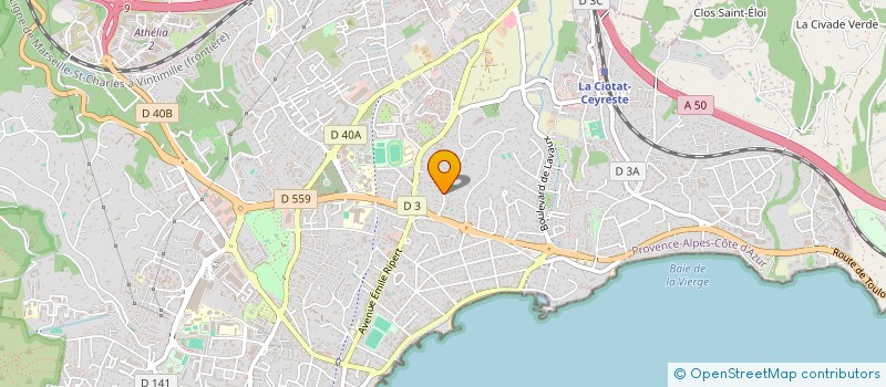 localisation de l'entreprise ASSOCIATION DES SECOURISTES FRANCAIS CROIX BLANCHE CIOTADENNE  LA CIOTAT