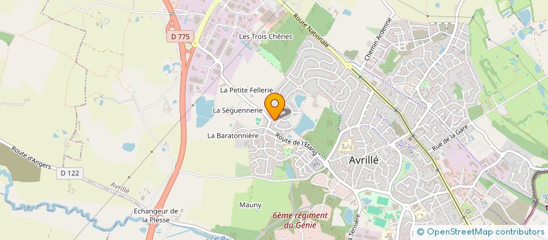 localisation de l'entreprise ASSOCIATION DES SECOURISTES FRANCAIS CROIX BLANCHE D'AVRILLE  AVRILLE