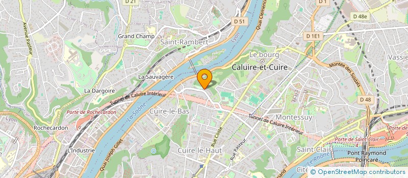 localisation de l'entreprise ASSOCIATION DES SECOURISTES FRANCAIS CROIX BLANCHE DE CALUIRE ET CUIRE  CALUIRE-ET-CUIRE