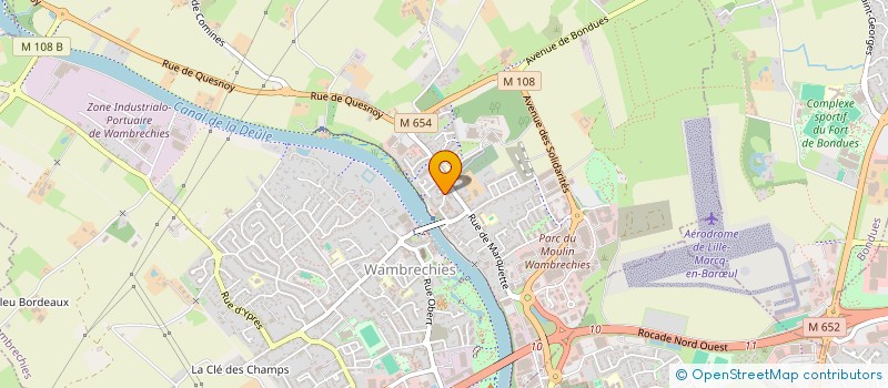 localisation de l'entreprise ASSOCIATION DES SECOURISTES FRANCAIS CROIX BLANCHE DE LILLE NORD OUEST  WAMBRECHIES