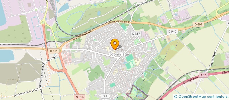 localisation de l'entreprise ASSOCIATION DES SECOURISTES FRANCAIS CROIX BLANCHE DE LOON-PLAGE  LOON-PLAGE