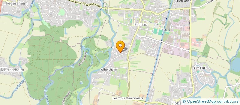 localisation de l'entreprise ASSOCIATION DES SECOURISTES FRANCAIS CROIX BLANCHE DE STRASBOURG EUROMETROPOLE  ESCHAU