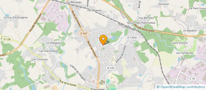 localisation de l'entreprise ASSOCIATION DES SENEGALAIS DE LIMOGES - ASL à COUZEIX