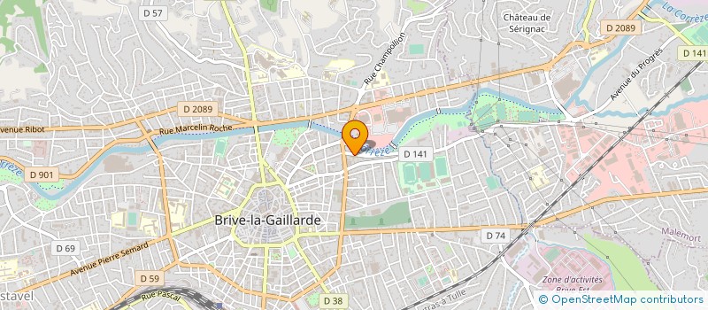 localisation de l'entreprise ASSOCIATION DES SENIORS CONNECTES DE LA CORREZE  BRIVE-LA-GAILLARDE