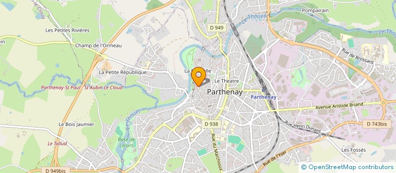 localisation de l'entreprise ASSOCIATION DES SINISTRES DE LA SECHERESSE SUR LES PROPRIETES BATIES DU DEPARTEMENT DES DEUX-SEVRES (79)  PARTHENAY