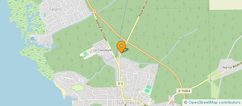 localisation de l'entreprise ASSOCIATION DES SKIEURS NAUTIQUES  LACANAU