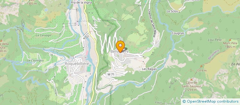 localisation de l'entreprise ASSOCIATION DES SONNEURS DE CLOCHES DES ALPES MARITIMES  BELVEDERE