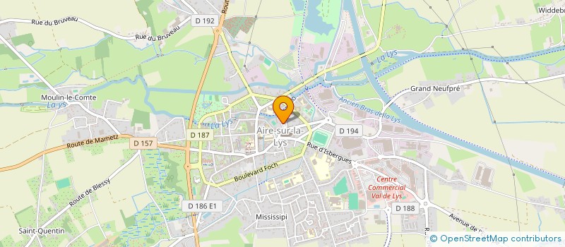 localisation de l'entreprise ASSOCIATION DES SOUS-OFFICIERS DE RESERVE ET AMICALE DE L'ECOLE DE PERFECTIONNEMENT D'AIRE-SUR-LA-LYS ET ENVIRONS  AIRE-SUR-LA-LYS