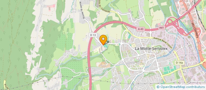 localisation de l'entreprise ASSOCIATION DES STAGIAIRES ET PERSONNELS DU CENTRE DE FORMATION PROFESSIONNELLE ET DE PROMOTION AGRICOLE DE LA MOTTE SER  LA MOTTE-SERVOLEX