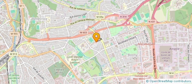 localisation de l'entreprise ASSOCIATION DES STAPS DE METZ  METZ