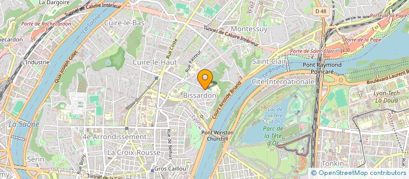 localisation de l'entreprise ASSOCIATION DES STRUCTURES D ENSEIGNEMENT ARTISTIQUE DU RHONE  CALUIRE-ET-CUIRE