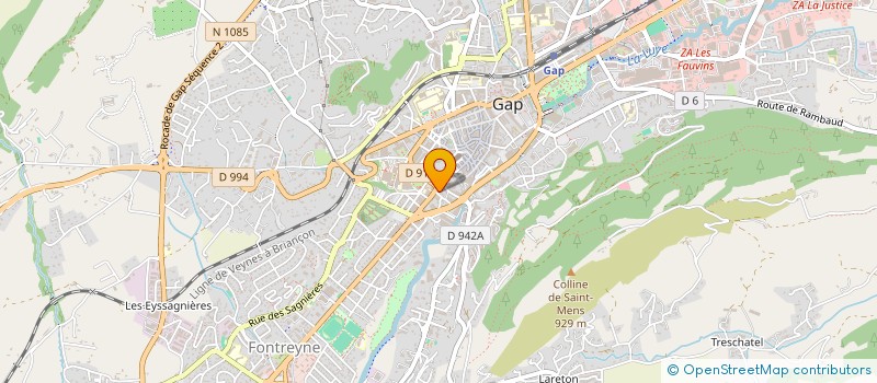 localisation de l'entreprise ASSOCIATION DES SUPPORTERS HAUTS ET BAS ALPIN DE L'OLYMPIQUE DE MARSEILLE  GAP